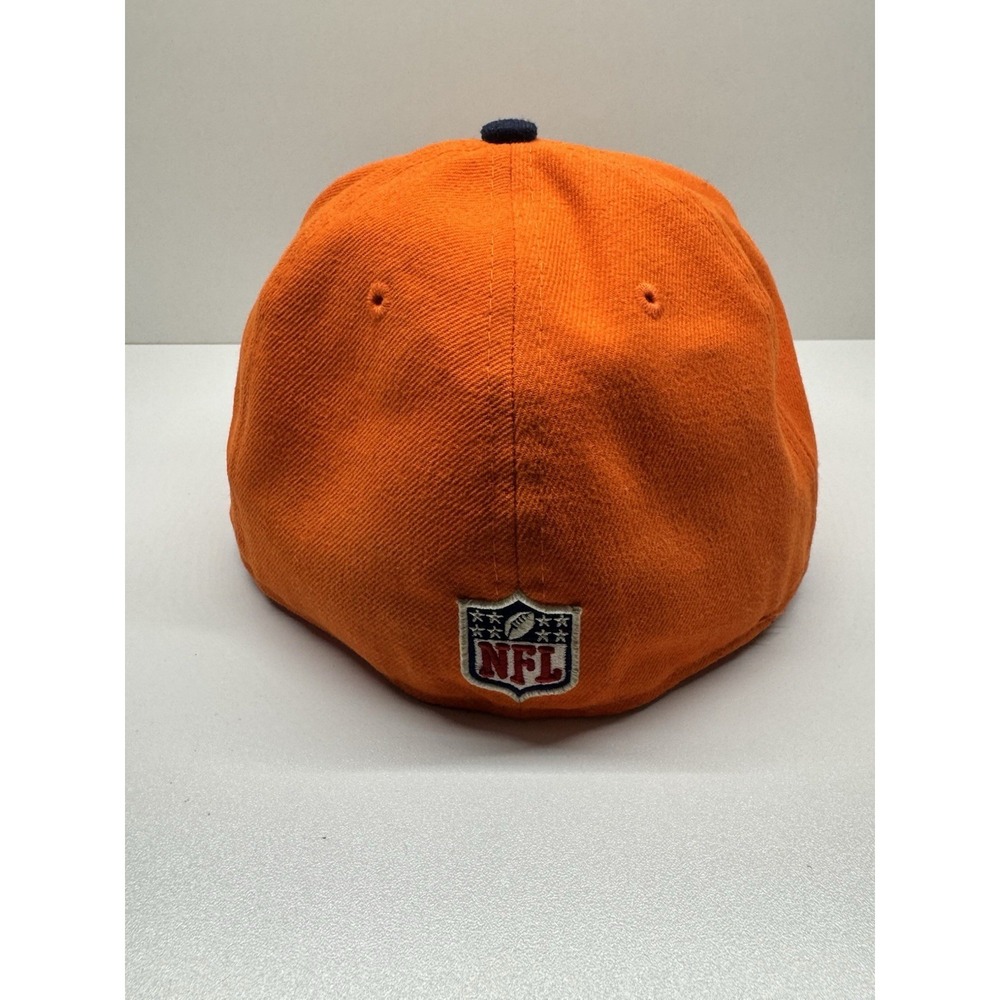 New Era 59FIFTY Denver Broncos Fitted Hat 7 1/8 Orange & Navy NFL On-Field Cap - Picture 4 of 5